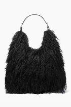 Nolita Large Shearling Leather Hobo Shoulder Bag