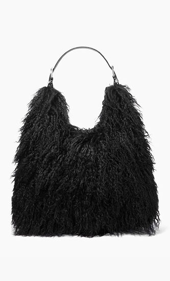 Nolita Large Shearling Leather Hobo Shoulder Bag