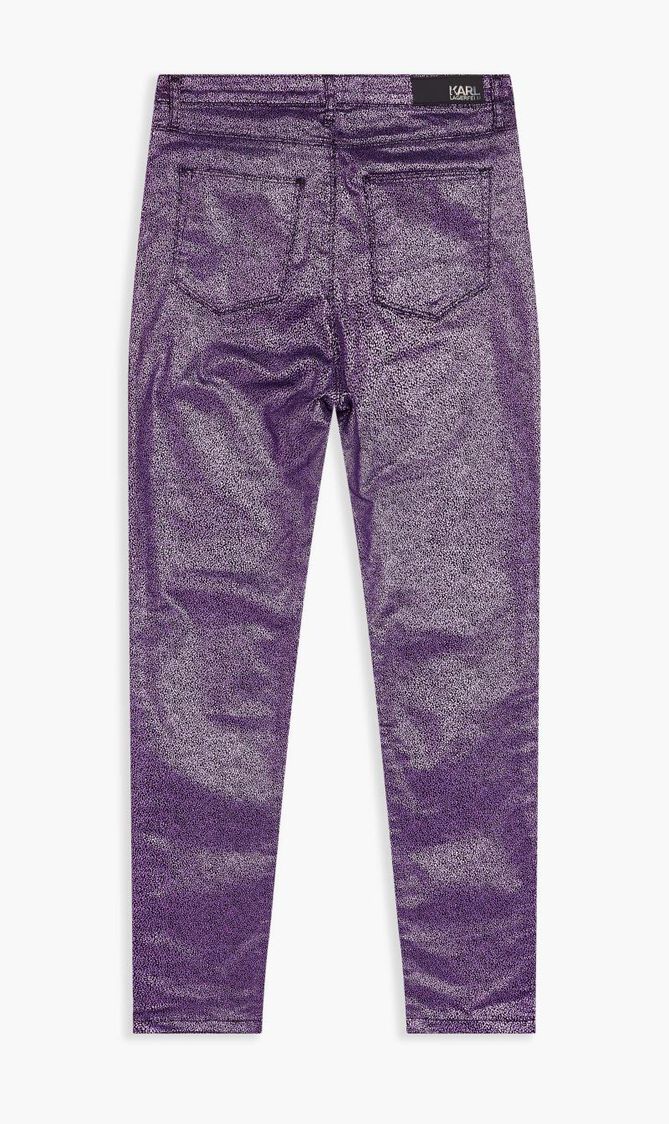 SHINY SKINNY DENIM PANTS