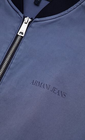 Ribbed Neck Zipper Jacket