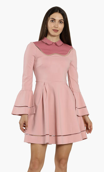Pippiy Ladder Lace Skater Dress