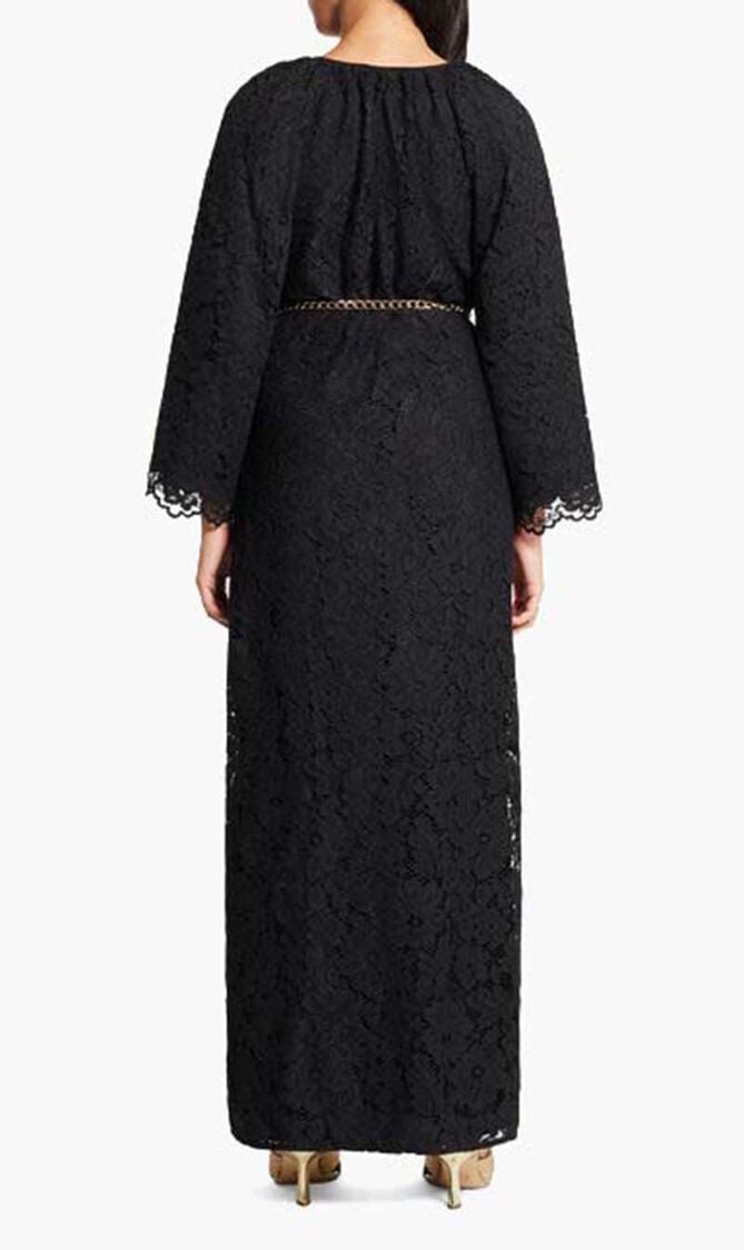 FLORAL LACE V NECK KAFTAN
