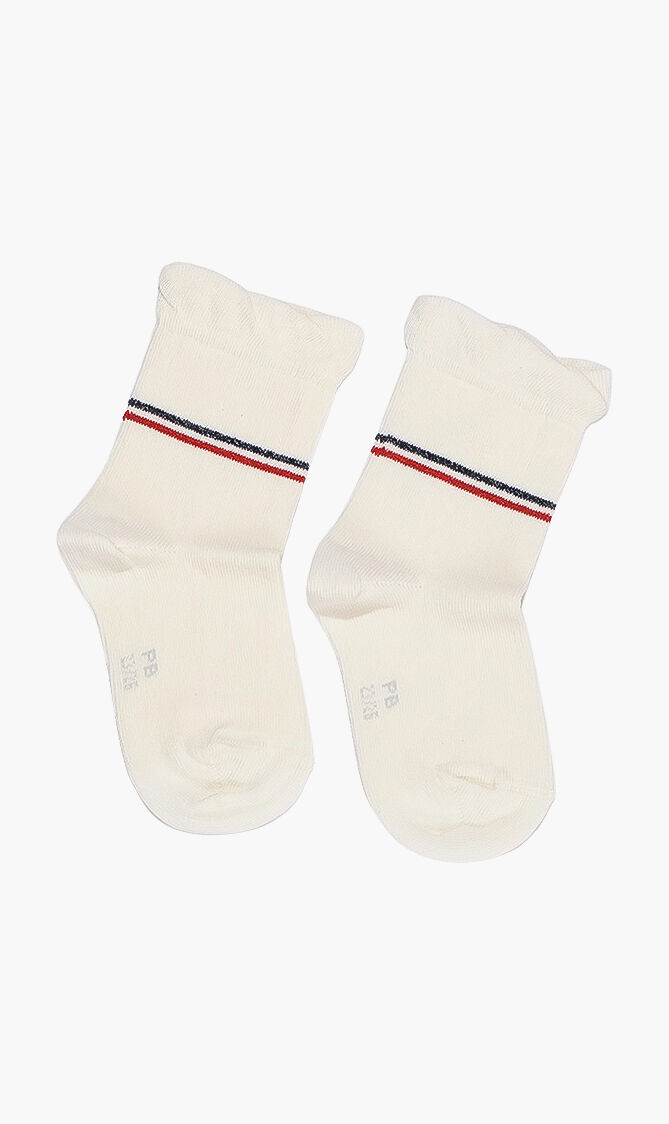 Striped Cotton-Blend Sock