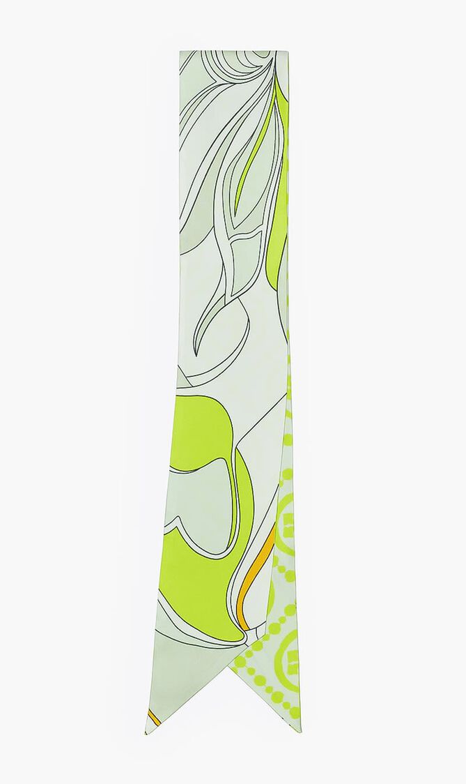 TWISTY FLOWER SILK RIBBON TIE