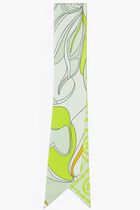 TWISTY FLOWER SILK RIBBON TIE
