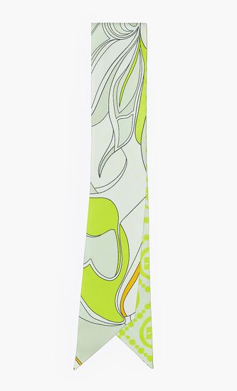 TWISTY FLOWER SILK RIBBON TIE