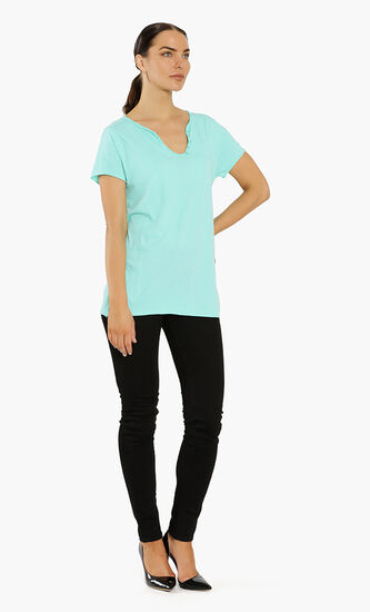 Tunys Slub Overdyed Henley T-Shirt