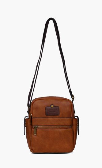 Solid Leather Crossbody Bag