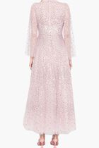 Scatter Dot Round Neck Ankle Gown