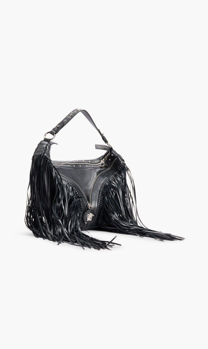 MEDUSA MEDIUM FRINGED HOBO BAG