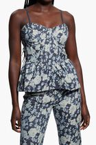 Margaux Floral Denim Corset
