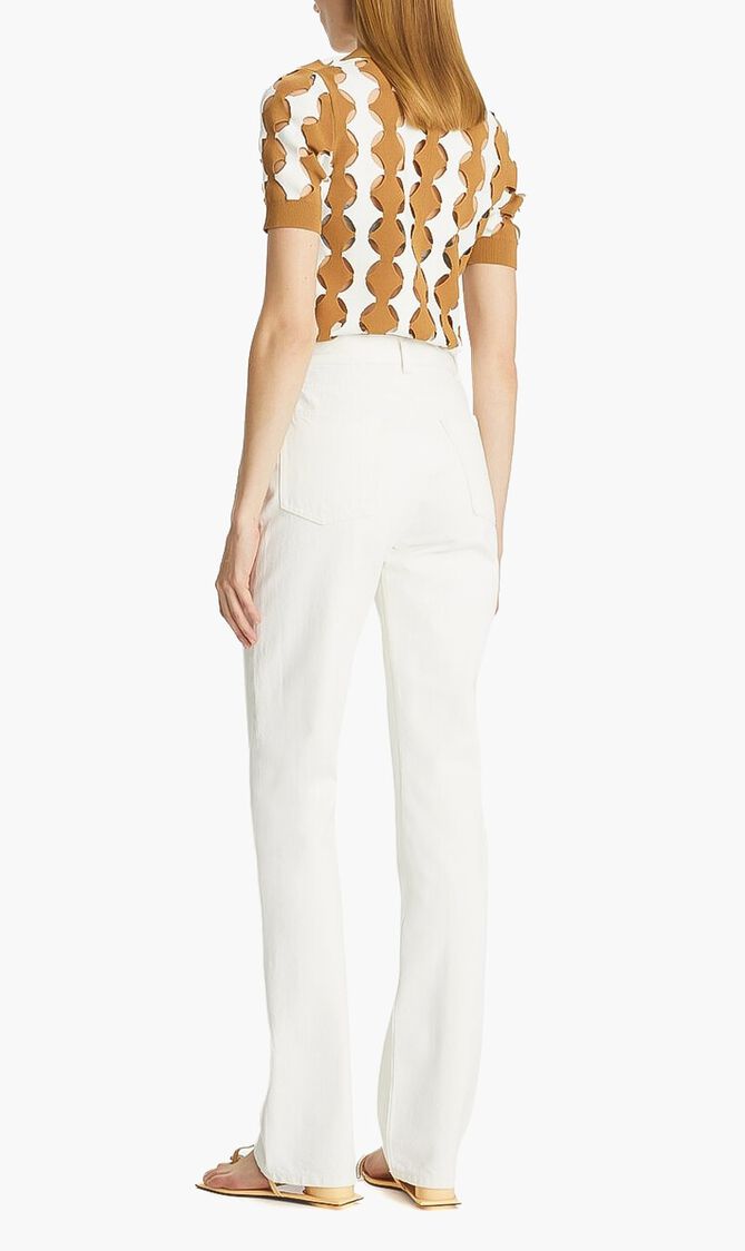 Mid Rise Slim Straight Jeans