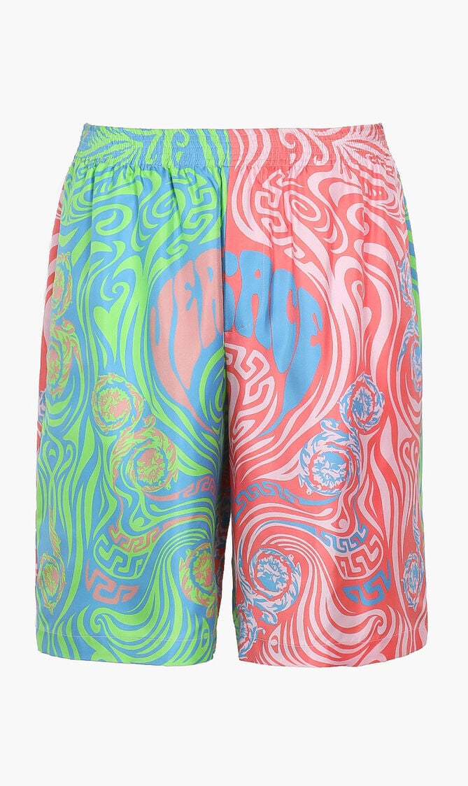 SHORTS SILK TWILL FABRIC BAROQUE '92 PRINT