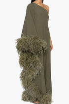 Ebro Feather Trim Jumpsuit