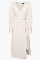 DION WRAP MIDI DRESS