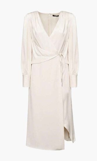 DION WRAP MIDI DRESS