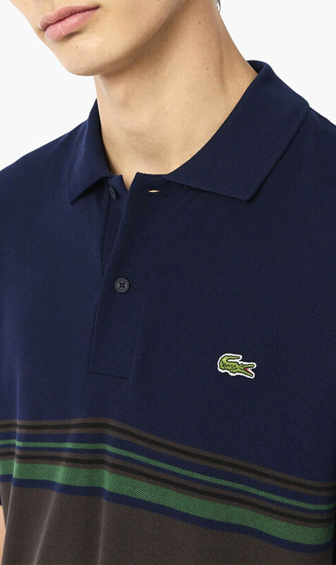French Made Classic Fit Striped Polo Shirt
