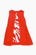 Zebra Print Crepe Dress