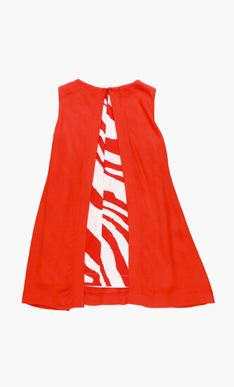 Zebra Print Crepe Dress