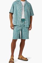 SHORT DENIM DENIM CHAMBRAY JACQUARD BAROCCO RINSED