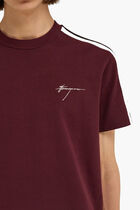 Short Sleeved T-Shirt with Contrasting Stripe