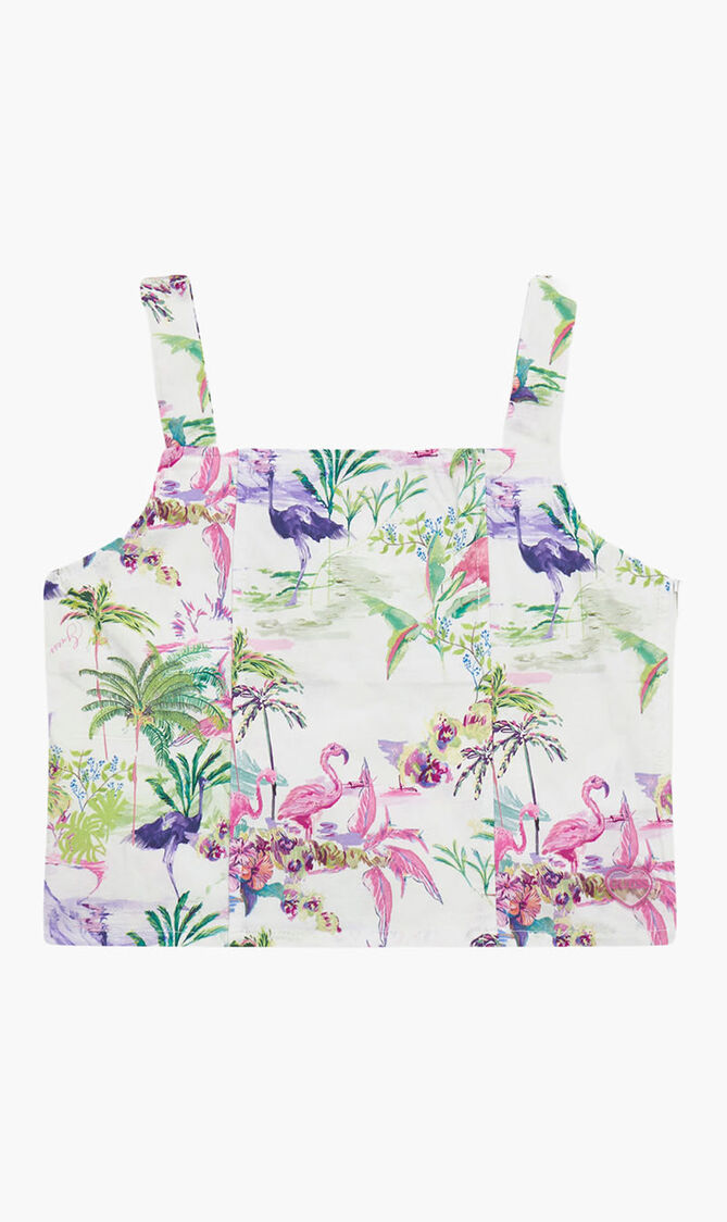 Tropical Poplin Top