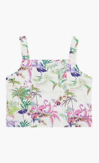 Tropical Poplin Top