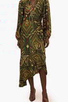 Ikat Long Sleeve Midi Dress