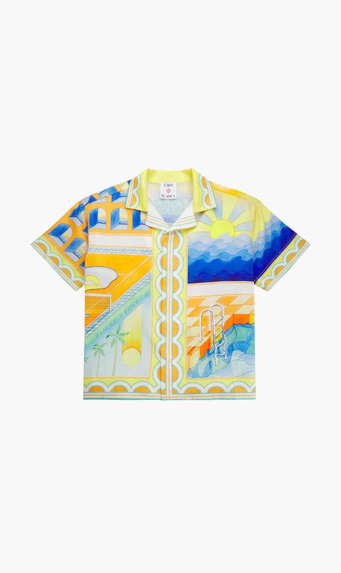 SHORT SLEEVE CUBAN COLLAR SHIRT