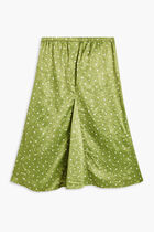 CRINKLED SATIN MIDI SKIRT