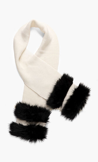 Fur Knitted Scarf