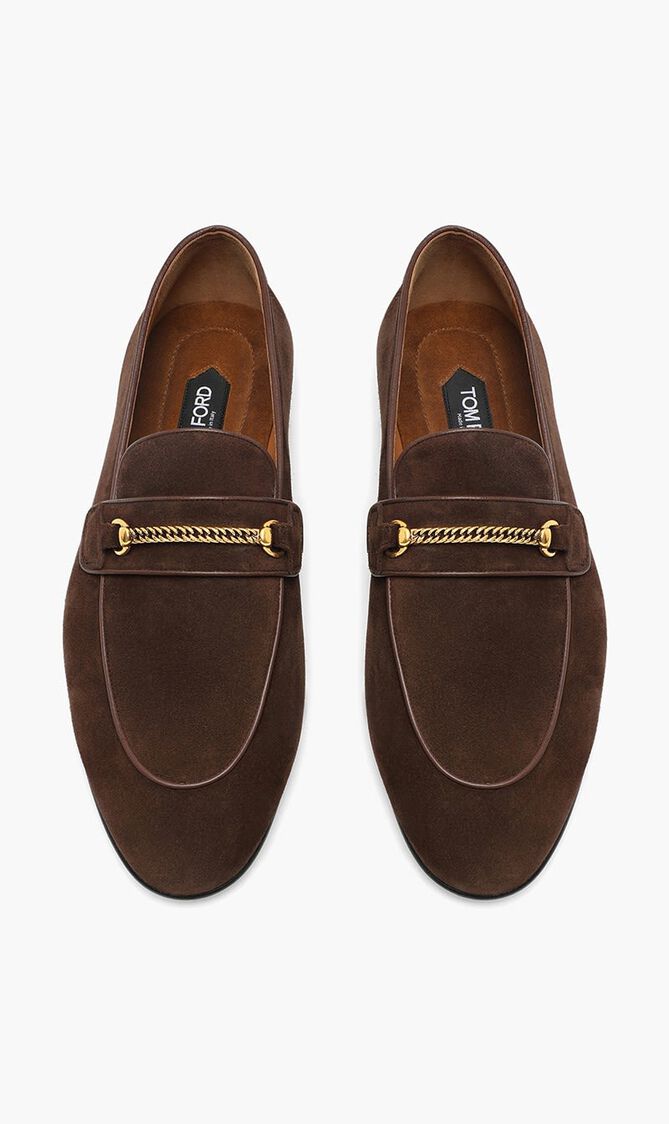 Suede Liam Chain Loafers
