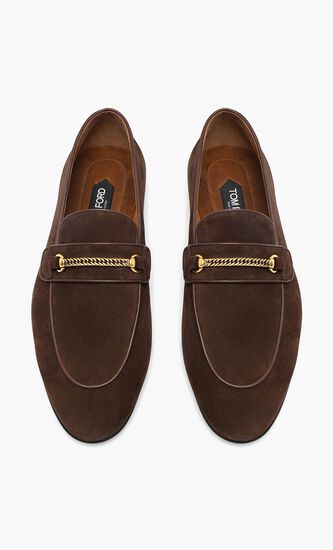 Suede Liam Chain Loafers