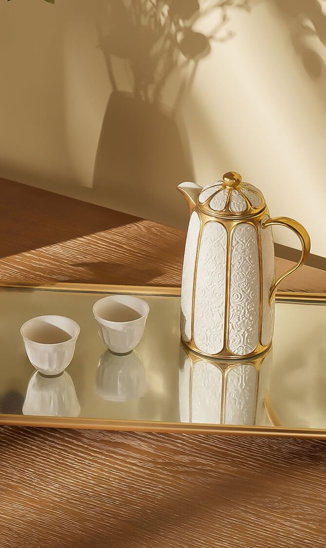 Amour Coffee & Tea Pot White