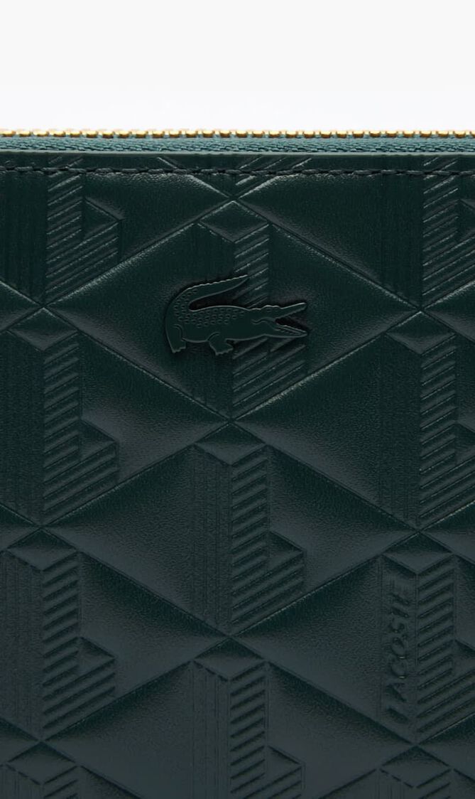 Maheki Zipped Embossed Leather Billfold