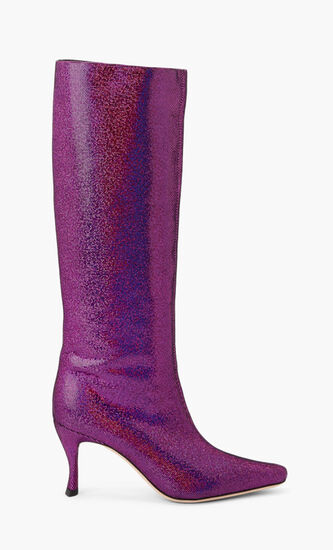 Stevie 42 Fuchsia Disco Dot Leather