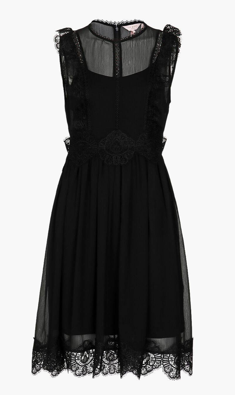 Ted baker porrla frill lace midi dress 2025