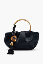 SATIN DOUBLE RING EVENING BAG