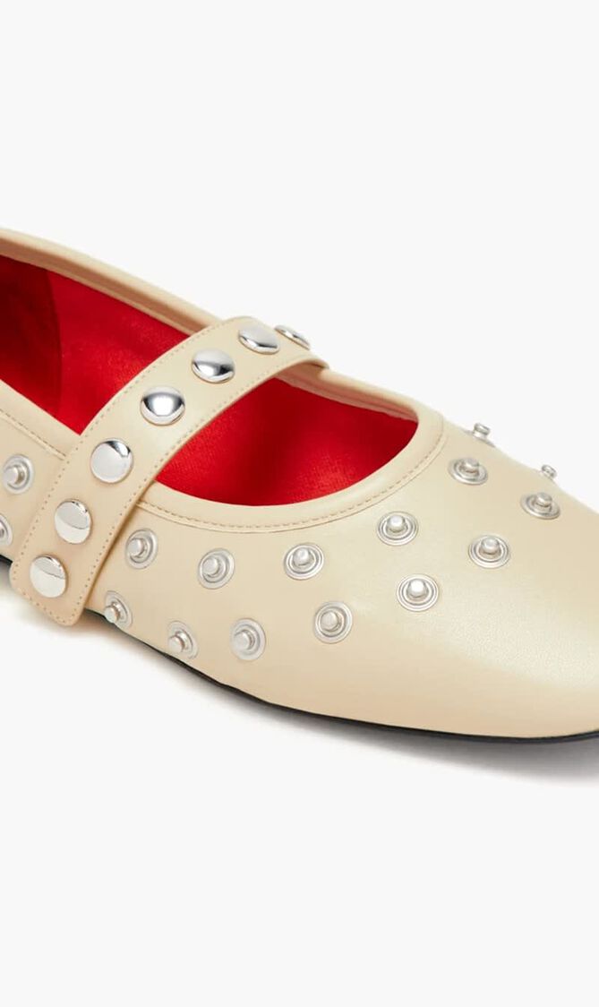Ryder Popper-studded Ballet Flats
