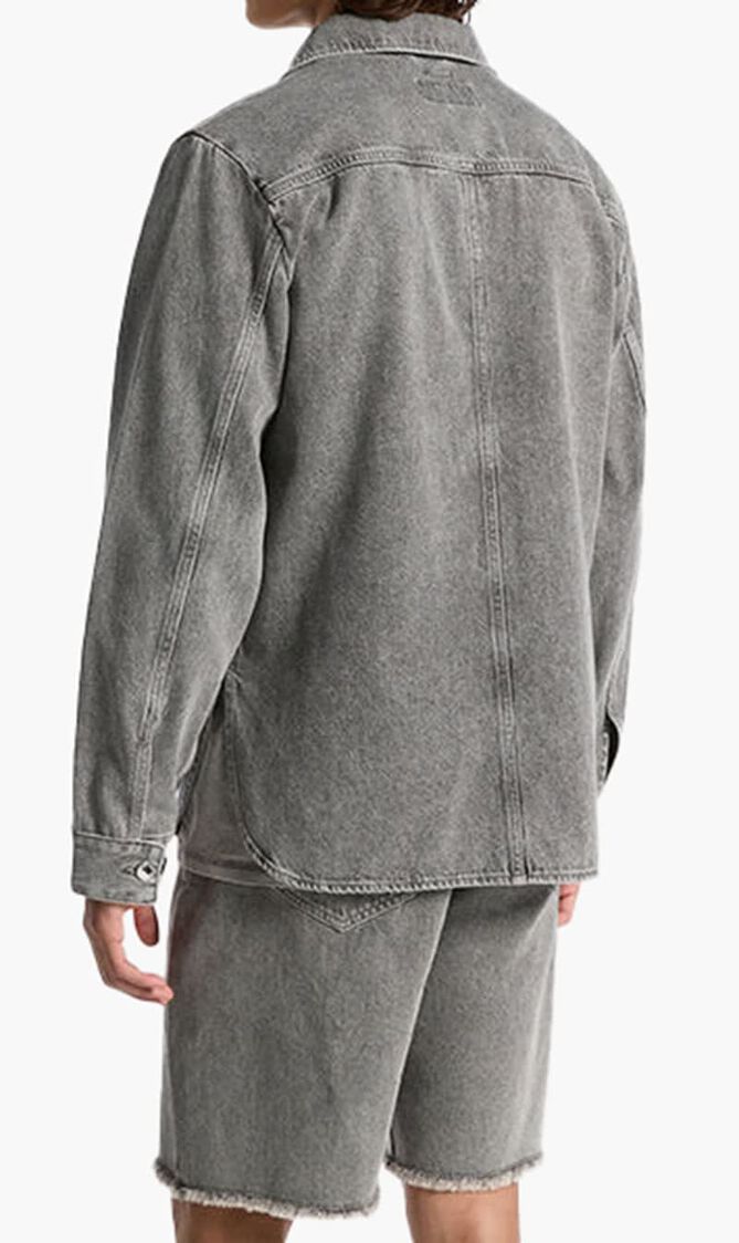 GREY DENIM SHIRT JKT