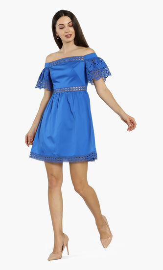 Loulah A-Line Geo Lace Dress