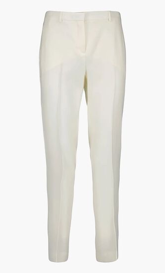 INFORMAL PANT GRAIN DE POUDRE WOOL FABRIC