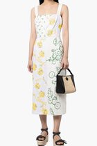 Embellished Patchwork Linen Dress
