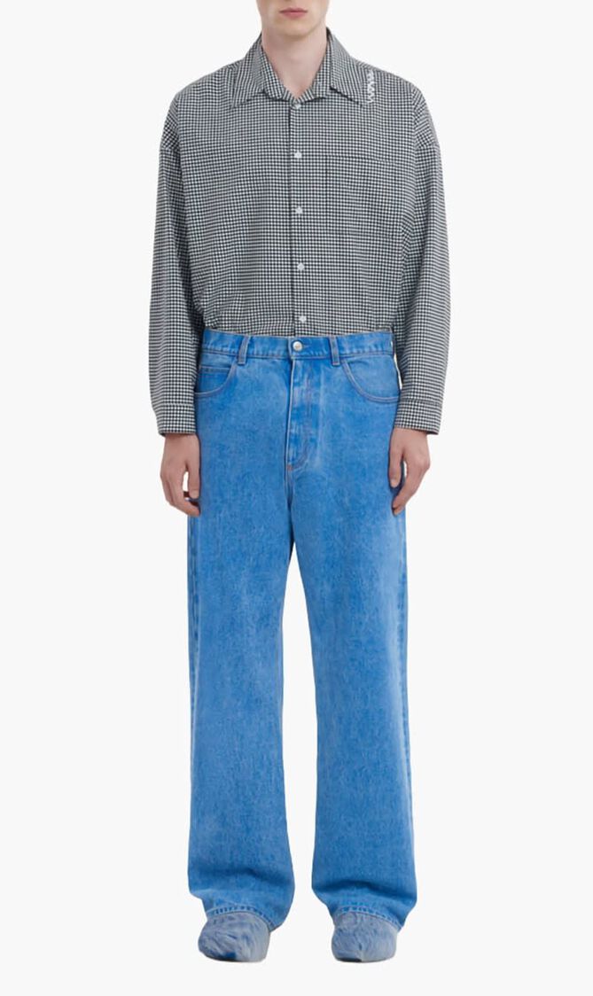 Organic Denim Wide Leg Jeans