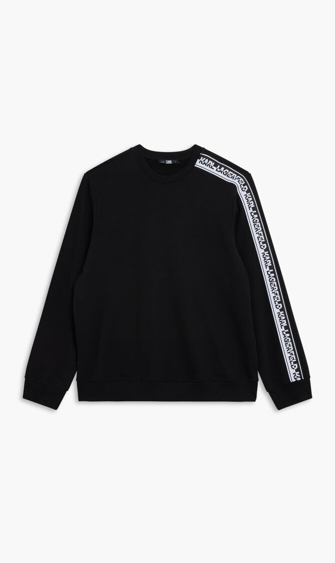 LOGO KNIT TAPE SLEEVE SWEAT