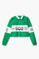 Cropped Polo with Patches and Prints