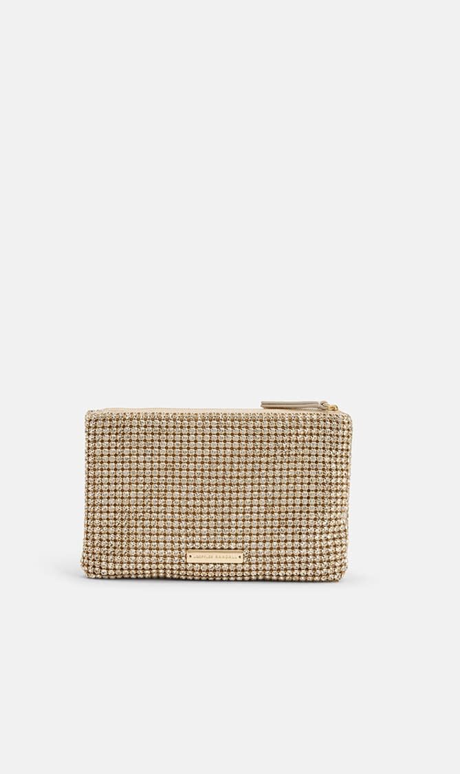 YASMINE RHINESTONE FLAT CLUTCH