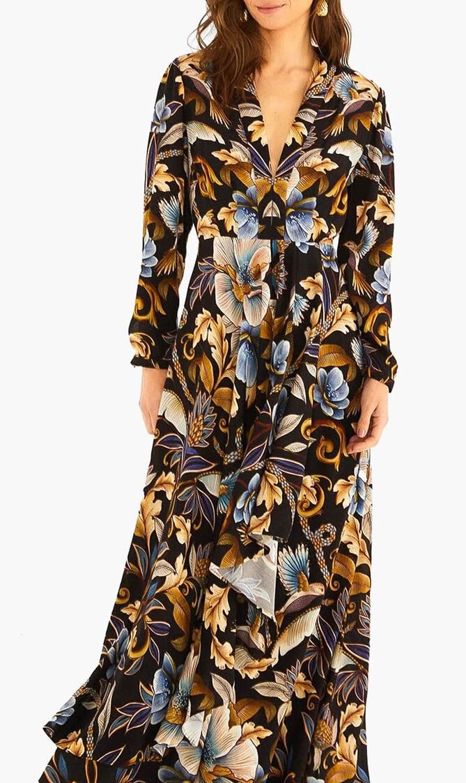 Snake Garden Maxi Dress