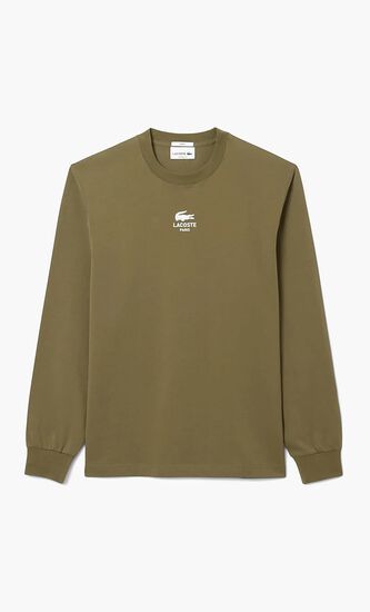 Long Sleeved بطبعة تيشيرت