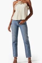 Alix Rosette Halter Neck Top